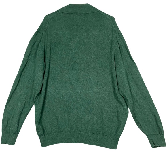 Vineyard Vines Men's Size 2XL Green 1/4 Zip Sweater Cashmere Blend Pullover - Picture 2 of 7
